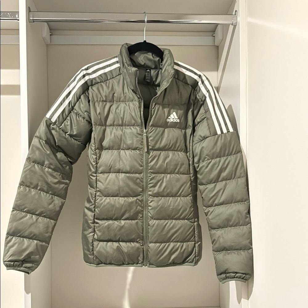 Adidas Olive Green Puffer Jacket